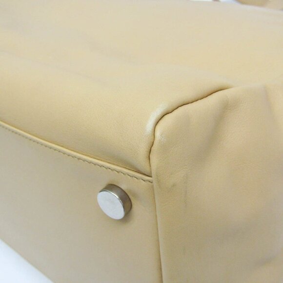 SAINT LAURENT Beige Leather Tote Bag - Picture 6 of 16